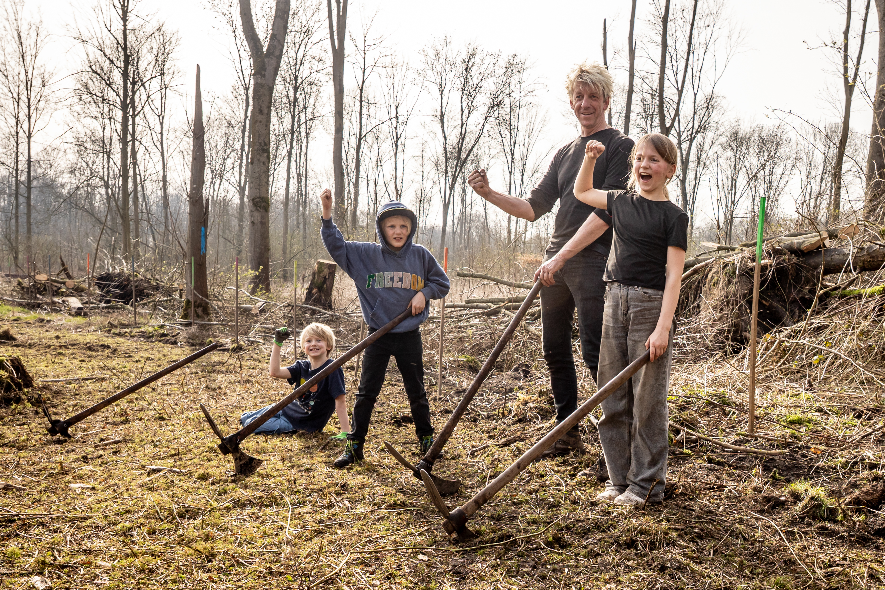 Familie mit Wiedehopfhauen