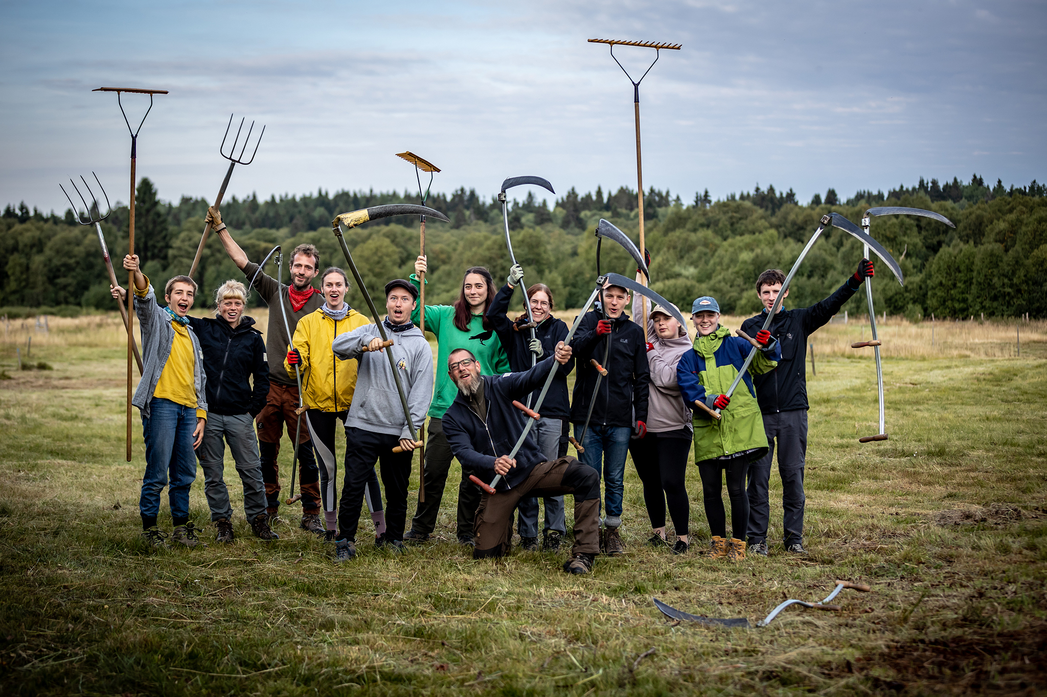 Bauernaufstand Gruppenbild mit Werkzeugen