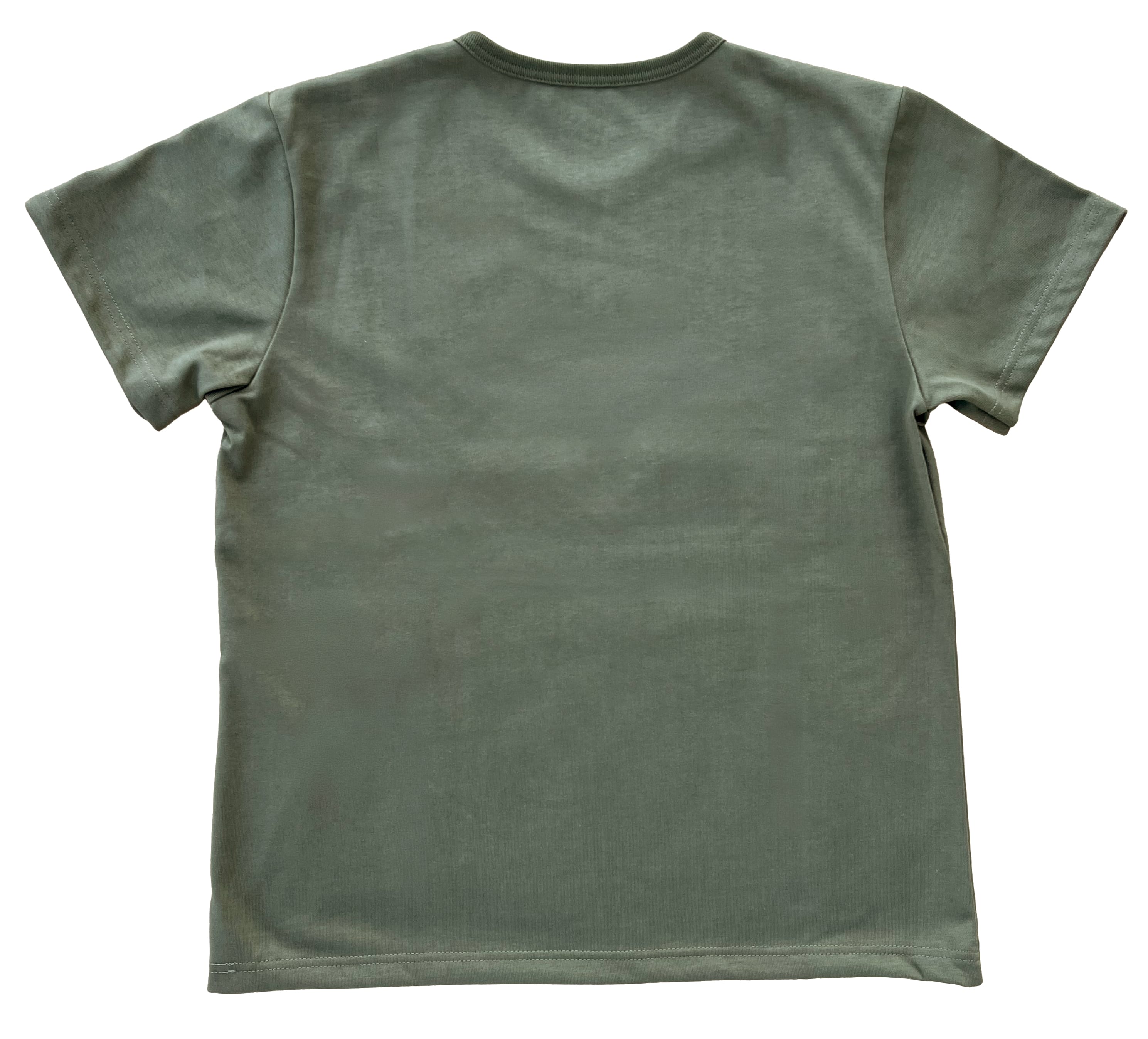 Olivfarbenes Damenshirt von hinten