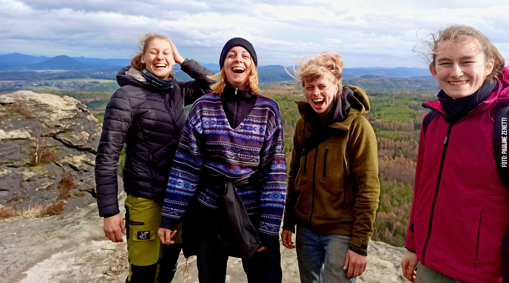 Die Haare im Wind auf dem Großen Zschirnstein Die Haare im Wind auf dem Großen Zschirnstein