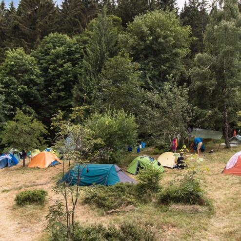 Das Bergwaldprojekt-Camp an der Finstermattenhütte