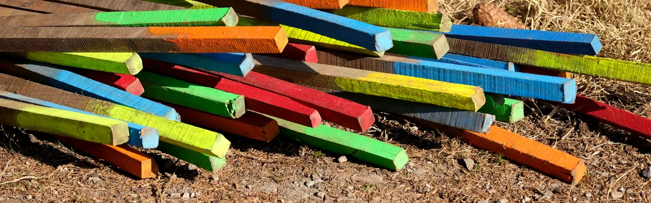 Bunte Fluchtstangen 