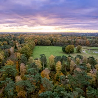 Luftaufnahme vom Hamburger Klövensteen