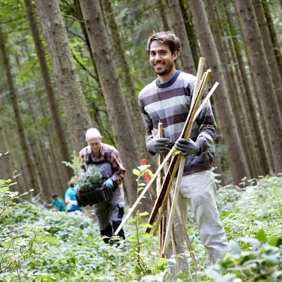 Zwei Teilnehmer des Neihaufeschtes