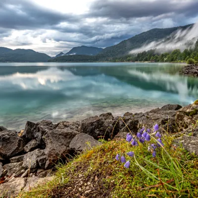 Stimmungsvolle und weite Seelandschaft 