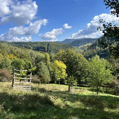 Blick über die wunderschöne Landschaft in Unterschönau