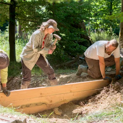 Einbau einer Grabenwand