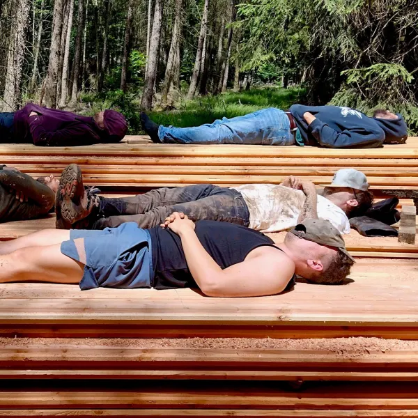 Mittagsschlaf auf Douglasie