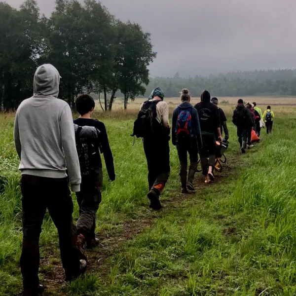 Der Weg zur Arbeitsstelle im Roten Moor