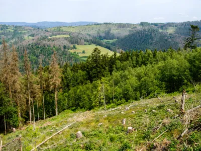 Blick auf über die Landschaft in Rothenkirchen